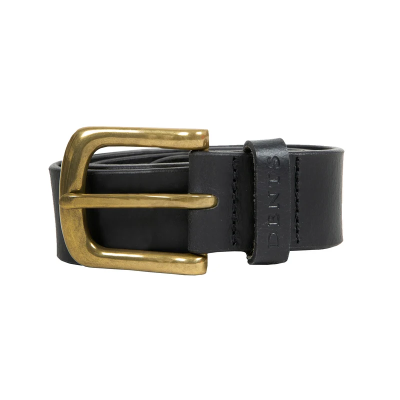 Men’s Heritage Lined Full-Grain Leather Belt with Antique Brass Buckle