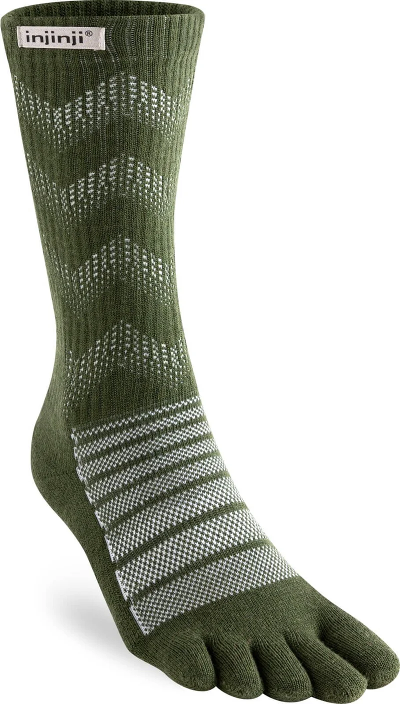 Injinji Teensokken Outdoor Midweight Crew Wool Unisex IS223670 50 Green