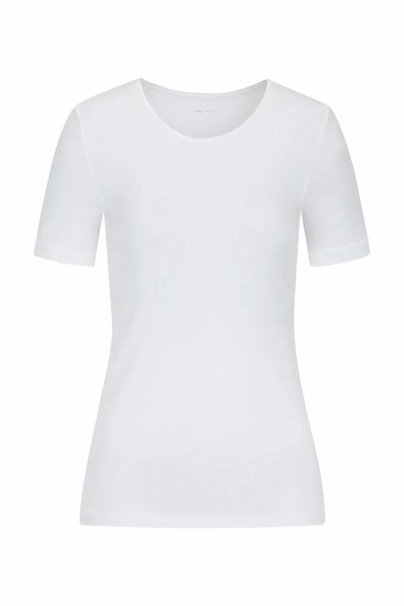 Mey Dames Topje Korte Mouw Emotion 56201 1 weiss
