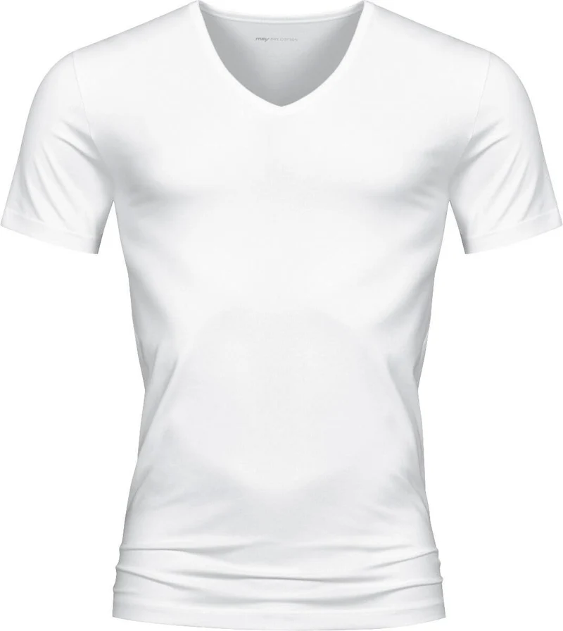 Mey V-Hals Shirt KM Dry Cotton 46007 101 weiss