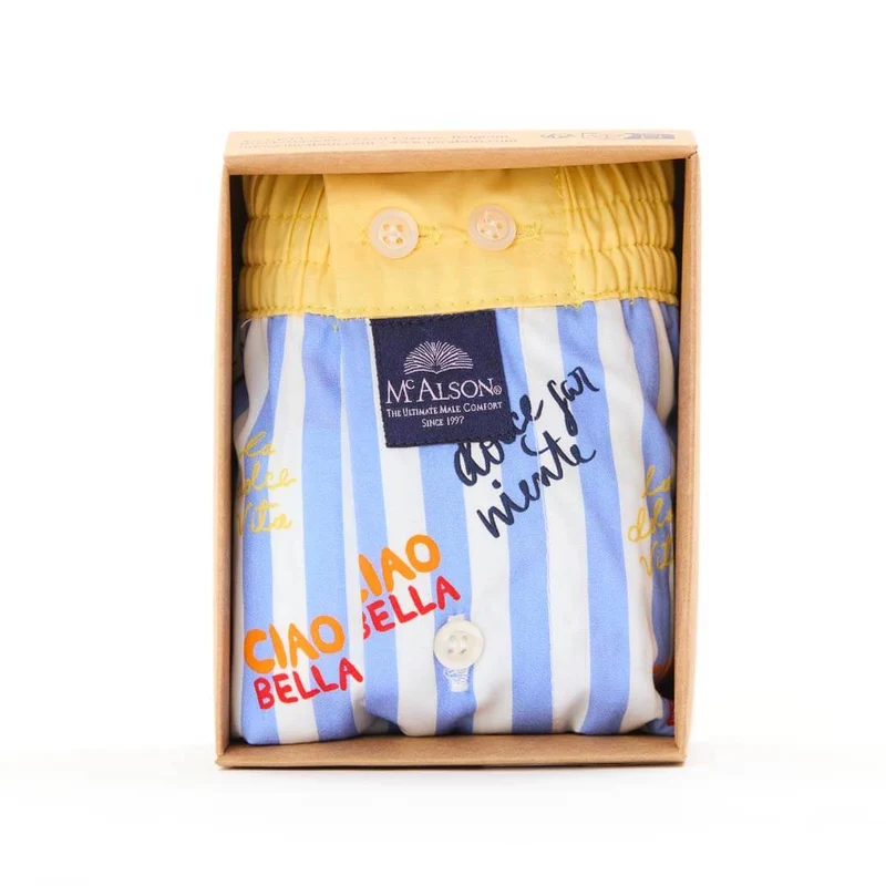 Mc Alson Boxershort met binnenbroek La Dolce Vita Light Blue M5352 blauw