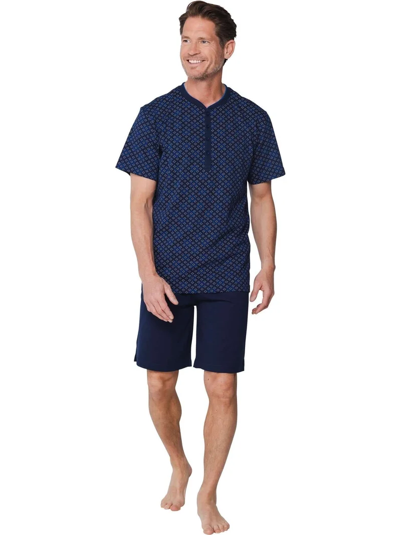 Pastunette Tweedelige Korte Pyjama Heren 132199-510-1 520 Dark Blue