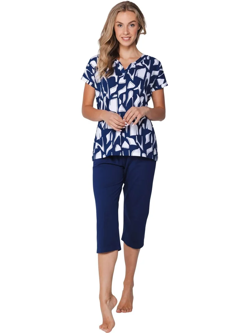 Pastunette Tweedelige Pyjama Midnight Mosaic Dames 121261-150-1 520 Dark Blue