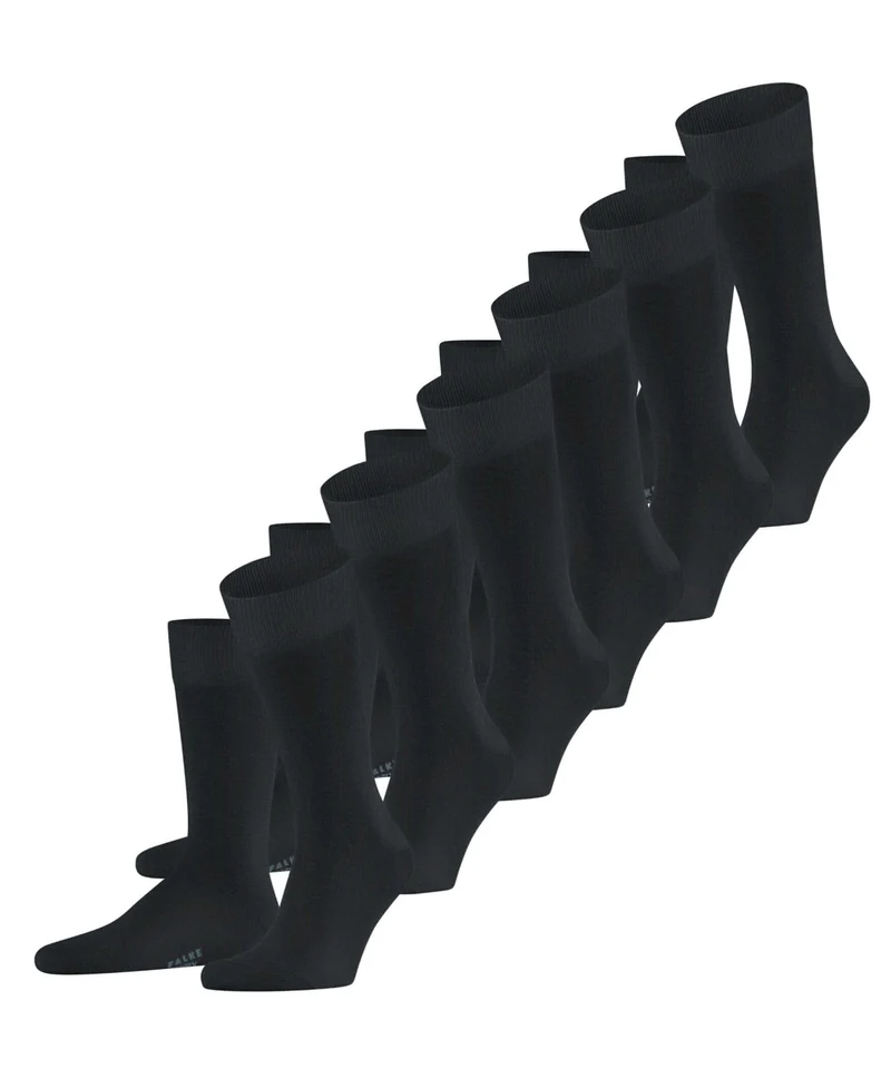 FALKE Happy 6-PACK Herensokken 12513 3000 black
