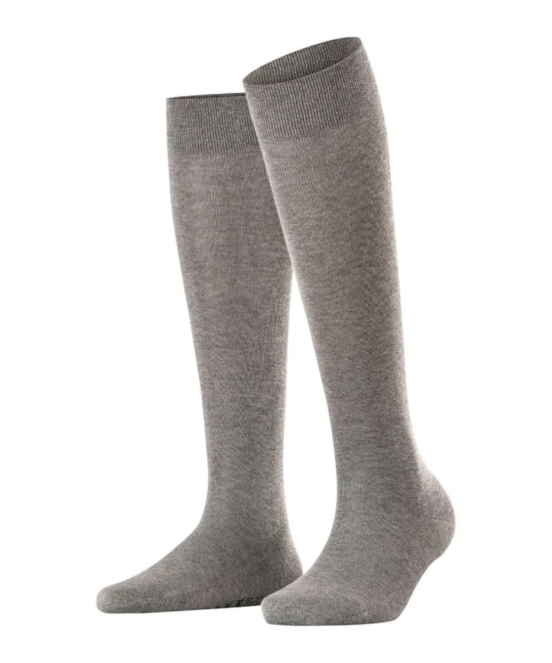 FALKE Sensitive London Kniekousen Dames 46672 3390 light greymel.