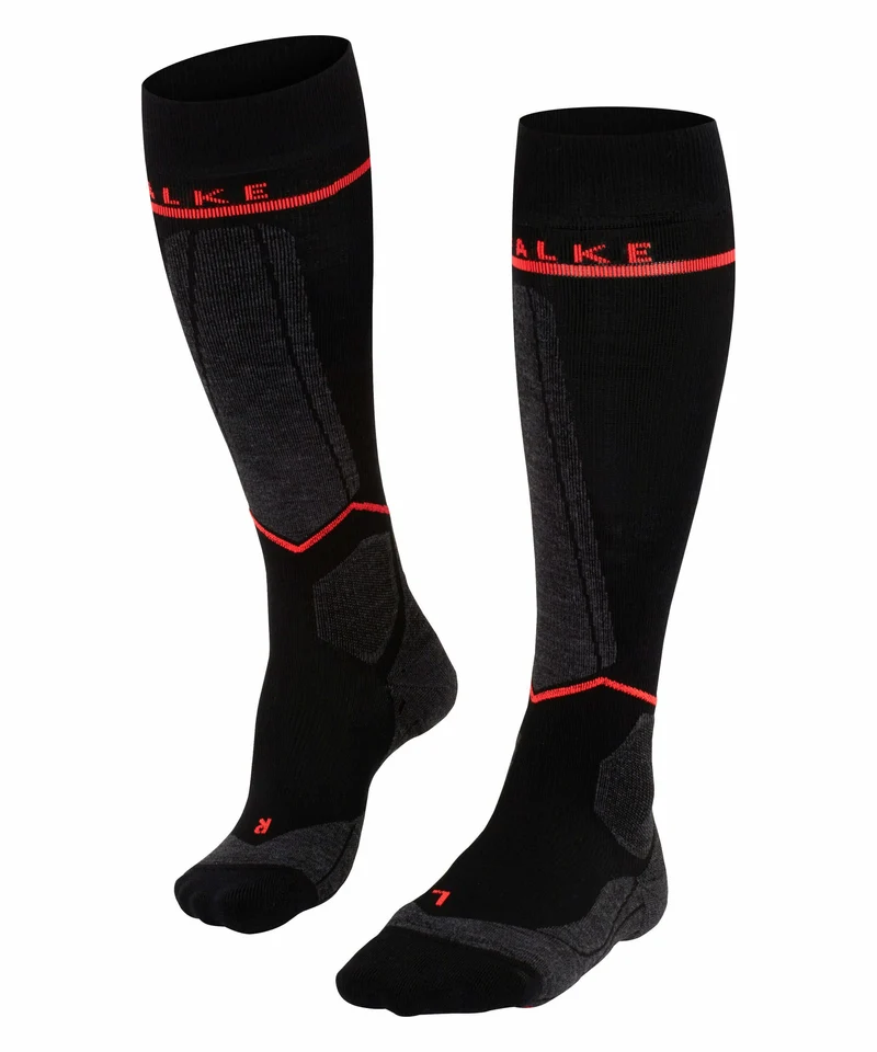 FALKE SK Energizing Skisok Dames 16568 3178 black-neon red