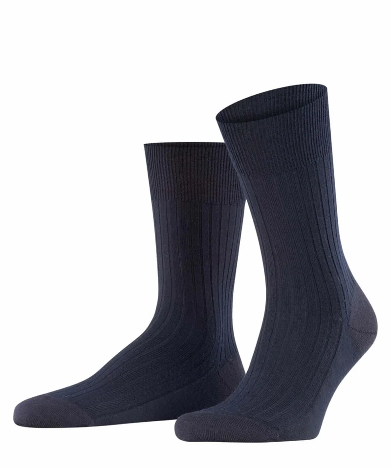FALKE Bristol Pure HerenSok 14415 6370 dark navy