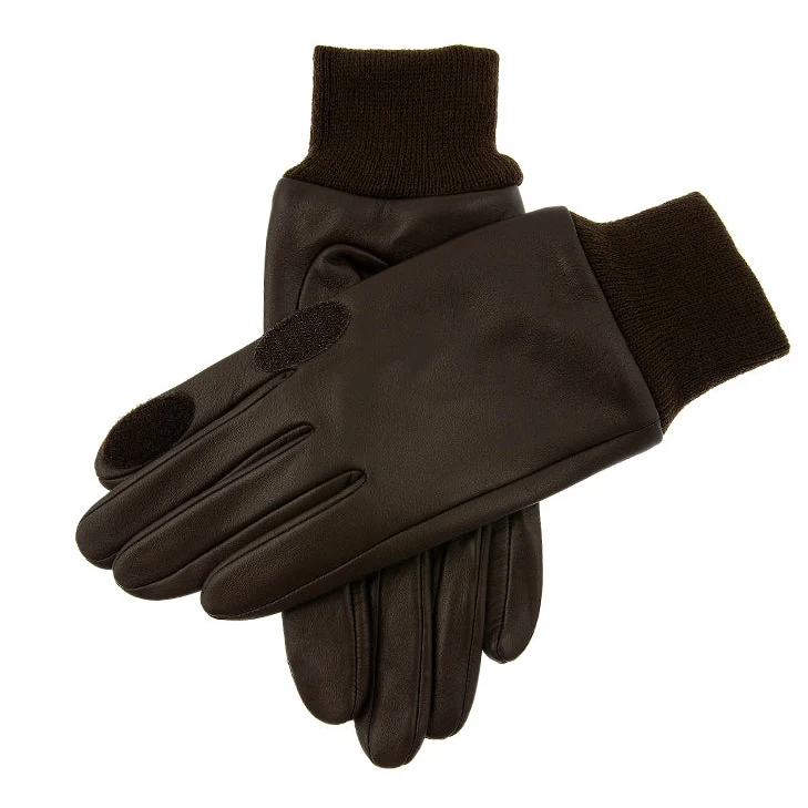 Men's Water-Resistant Fleece-Lined Leather Shooting Gloves