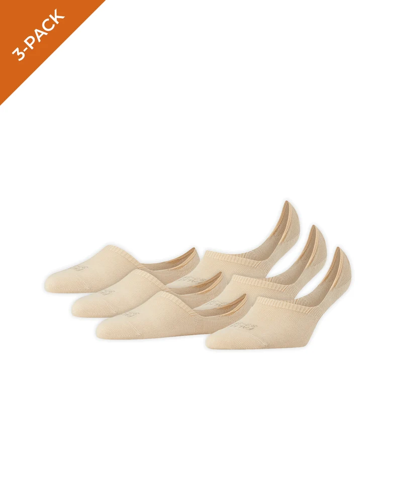 FALKE Dames Step Kousenvoetje Hoog 46493 Bundel 3 paar cream