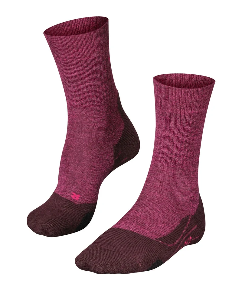 FALKE TK2 Wool Dames Wandel Sok 16395 8593 burgundy
