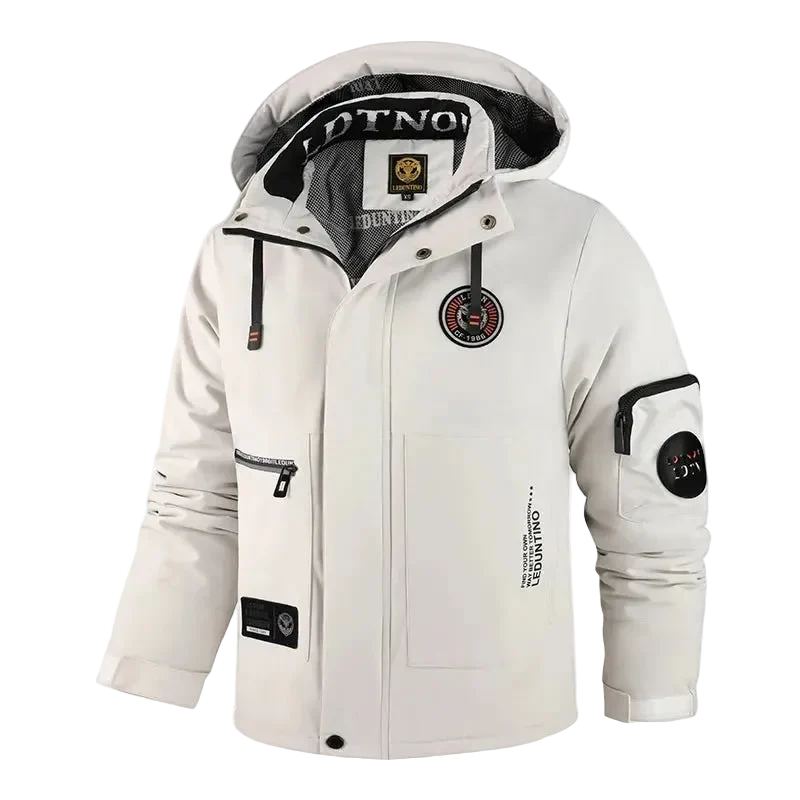 Waterdichte winterjas voor heren - Winddichte outdoorjas met capuchon voor reizen, klimmen en trektochten
