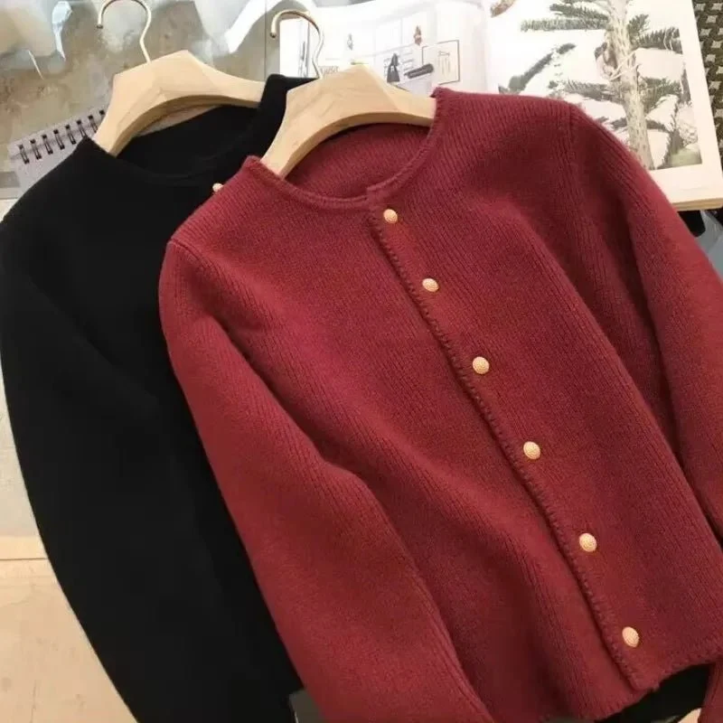 Vest van puur kasjmier voor dames - Losgebreide trui met ronde hals voor lente/herfst