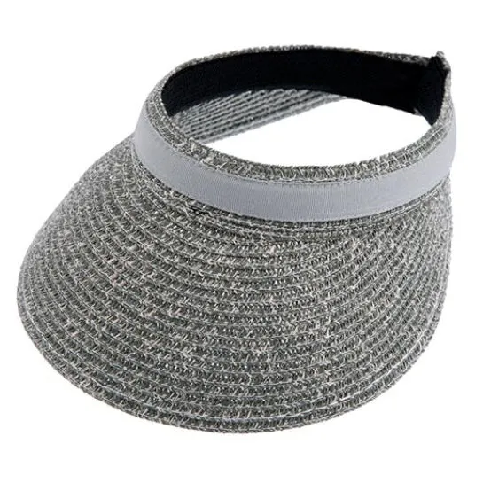 Marl Straw Sun Visor avec bande de ruban
