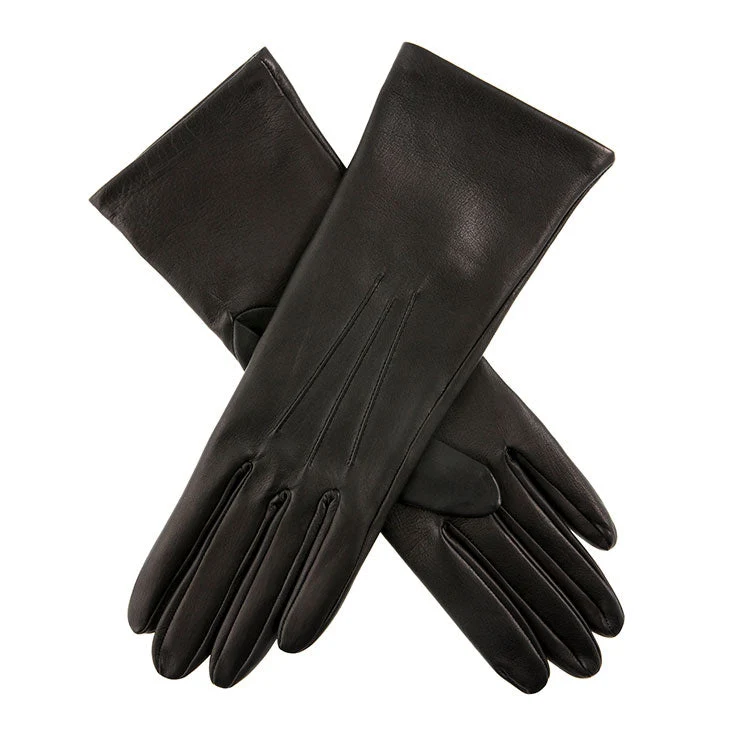 Women's Heritage Three-Point Silk-Lined Leather Gloves