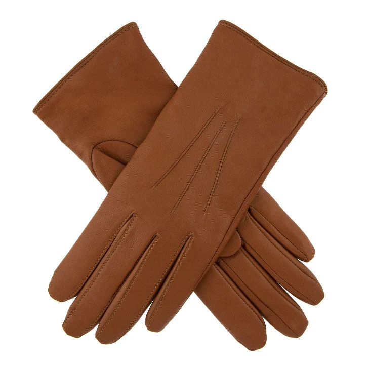 Gants en cuir Heritage à trois points doublés en laine d'agneau pour femmes
