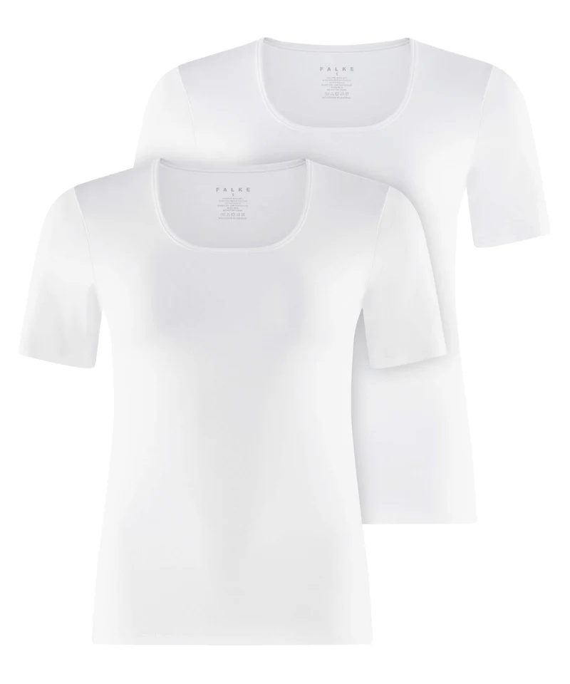 FALKE T-Shirt 2-PACK Daily Comfort Dames 69100 2000 white