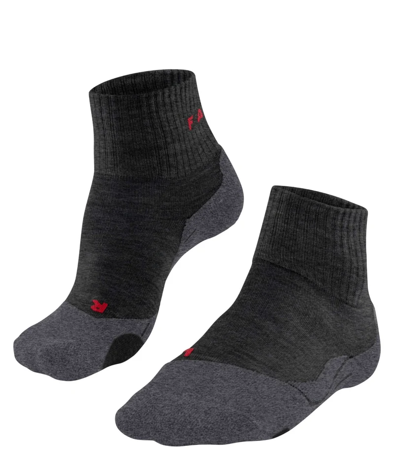 FALKE TK2 Explore Short Wandelsok Heren 16152 3180 asphalt mel.