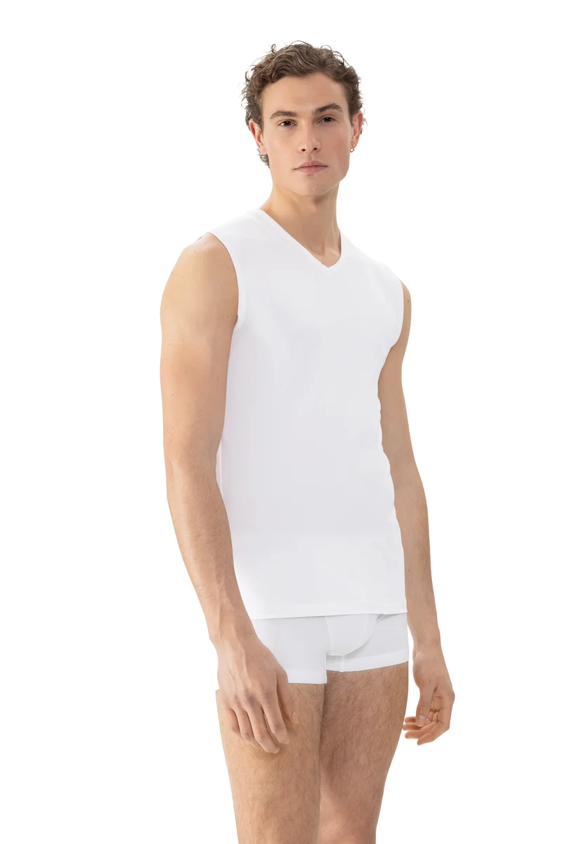 Mey Mouwloos Shirt Korte Mouw Dry Cotton 46037 101 weiss