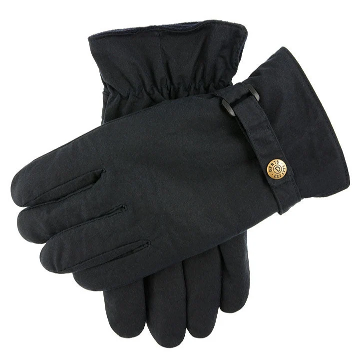 Gants en coton ciré doublés de molleton pour hommes