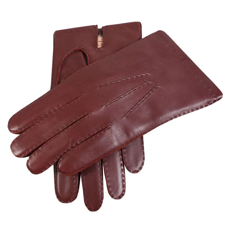 Men's Handsewn Three-Point Cashmere-Lined Leather Gloves