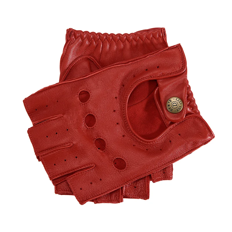 Gants de conduite en cuir sans doigts pour hommes