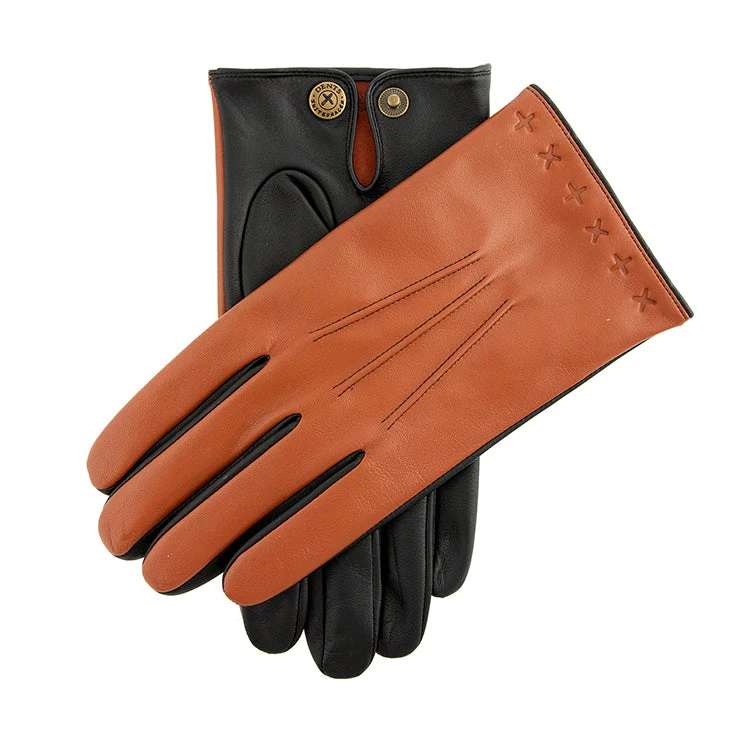 Gants en cuir The Suited Racer à écran tactile à trois points pour homme