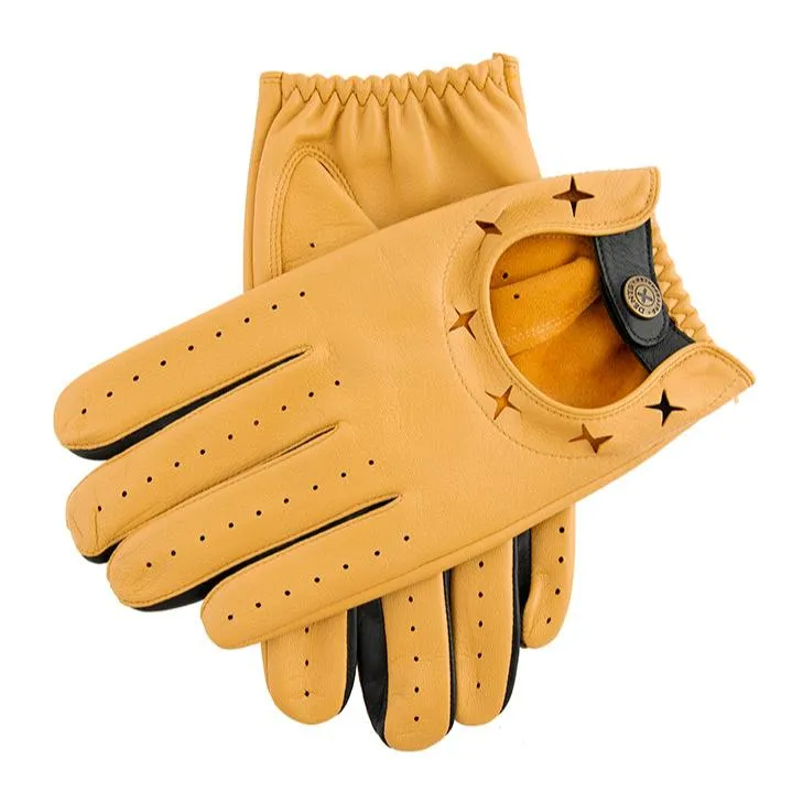 Gants de conduite en cuir bicolore The Suited Racer pour homme