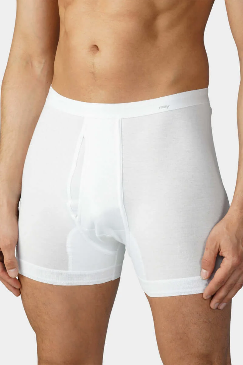 Mey Boxer met gulp Noblesse Heren 2815 101 weiss