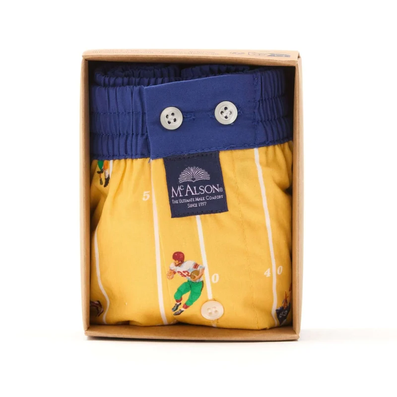 McAlson Boxershort met binnenbroek American Football yellow M5267