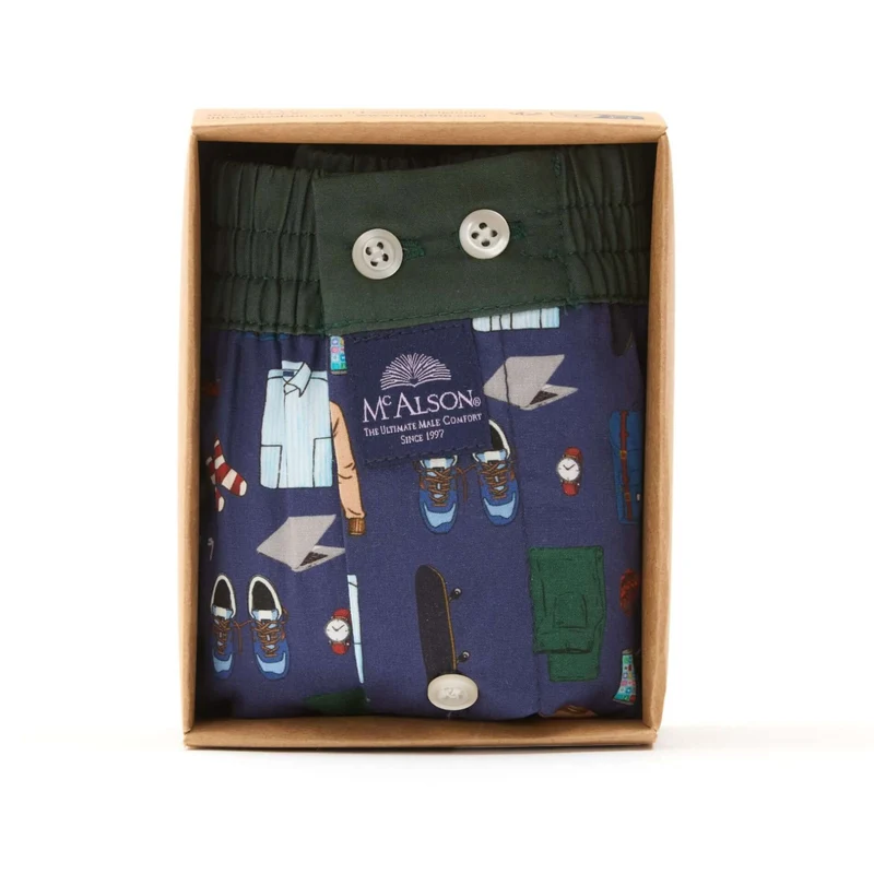 McAlson Boxershort met binnenbroek Modern Man Essentials navy M5256