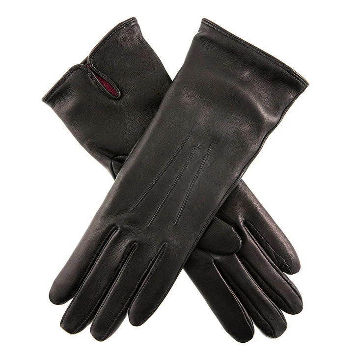 Women's Heritage Three-Point Cashmere-Lined Leather Gloves