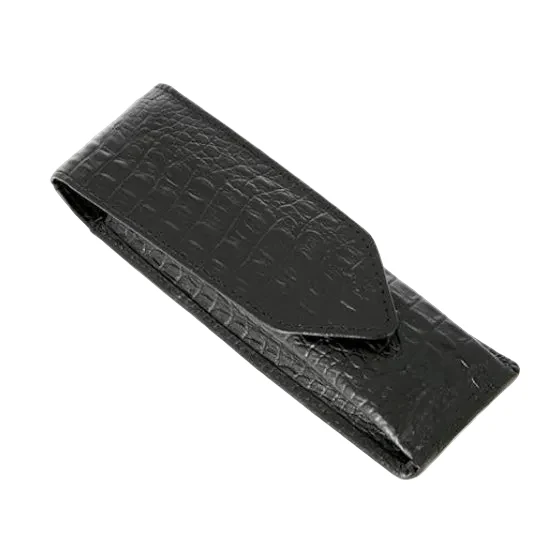 Crocodile Print Leather Pen Case