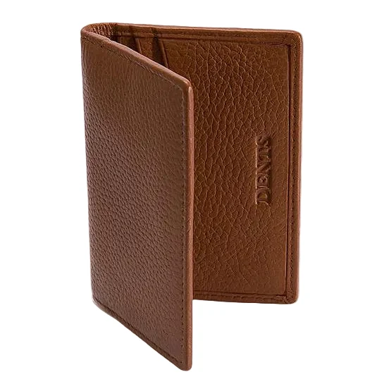 Men's Pebble Grain Leather Card Holder with RFID Blocking