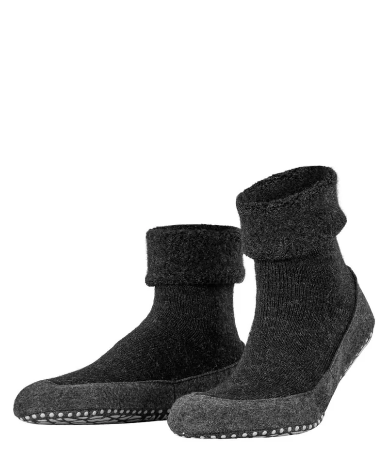FALKE Cosyshoe Heren Sloffen 16560 3080 anthra.mel