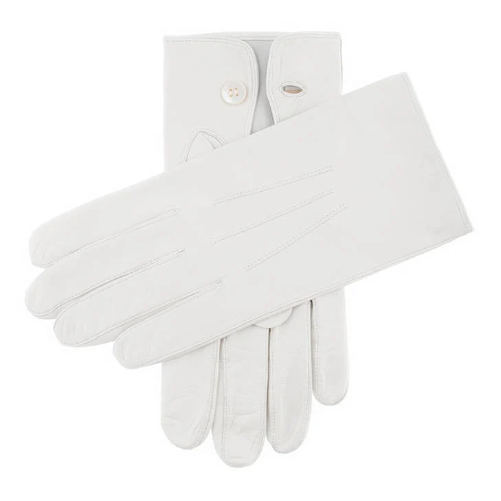 Men's Three-Point Leather Ceremonial Gloves