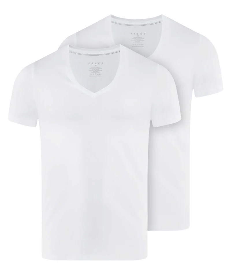 FALKE T-Shirt 2-Pack Daily Comfort Heren 68106 2000 white