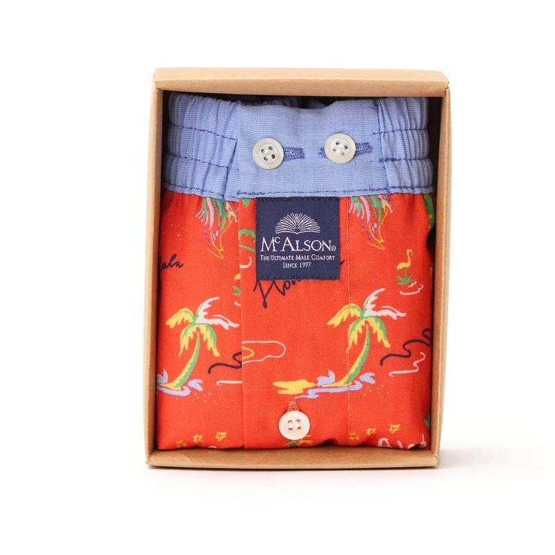 McAlson Boxershort met binnenbroek Tropics Red M5143