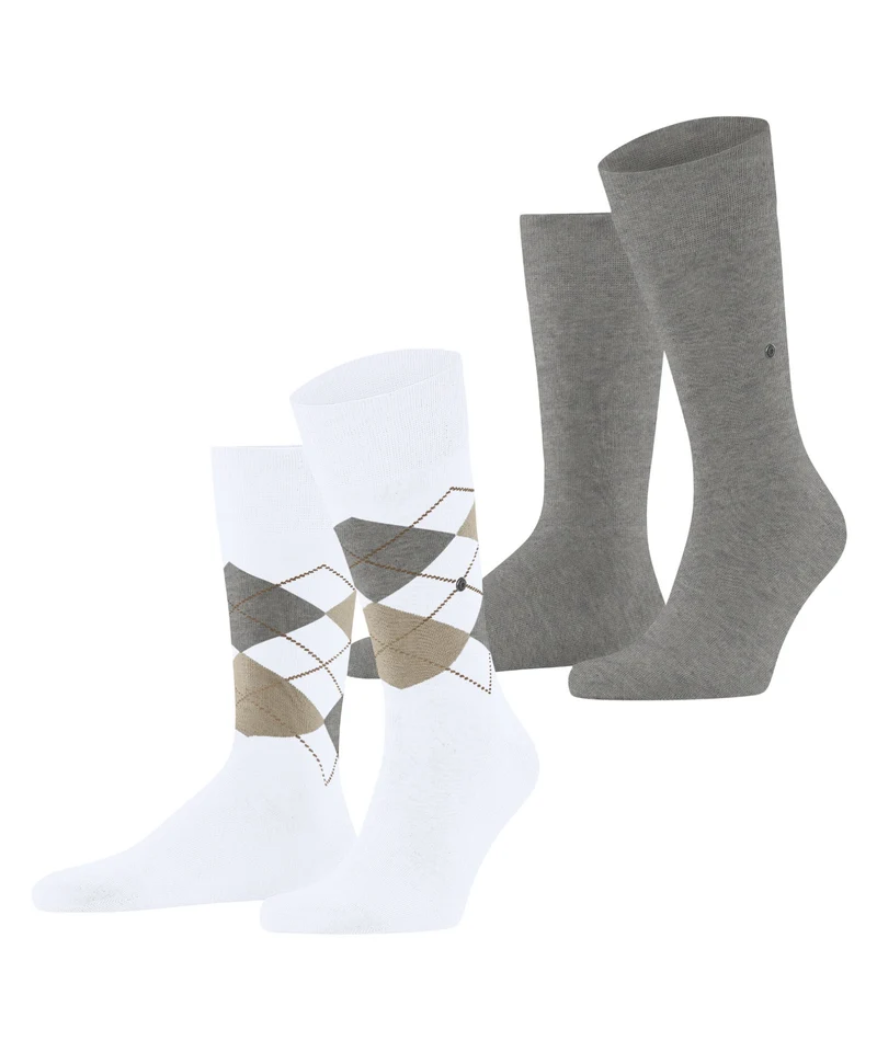 Burlington Everyday Mixed 2-Pack Herensokken 21044 2001 white
