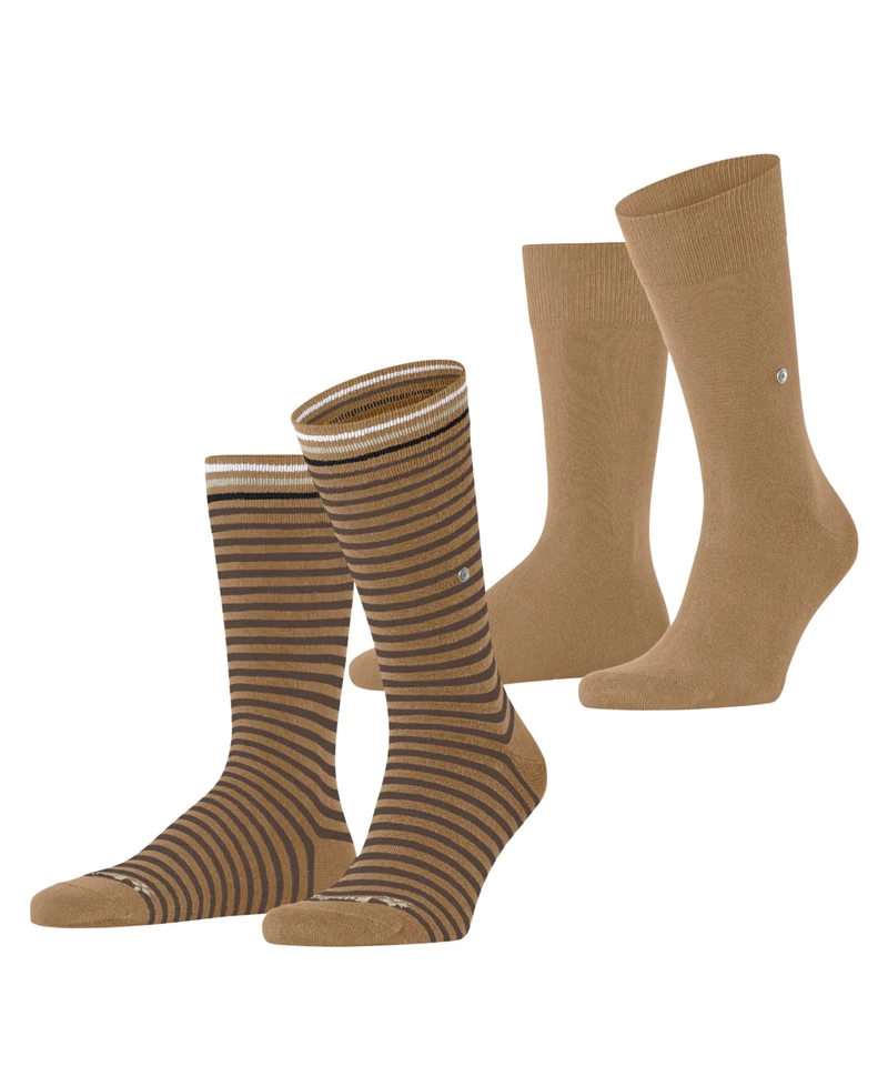 Burlington Everyday Stripe Sokken Heren 21087 5152 brown sugar