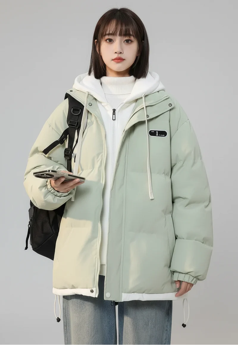 Y2K Harajuku Vintage Jas - Koreaanse stijl, nep tweedelig ontwerp met patches