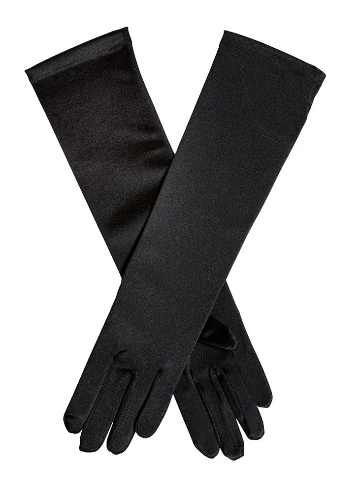 Gants longs en satin sous le coude pour femmes