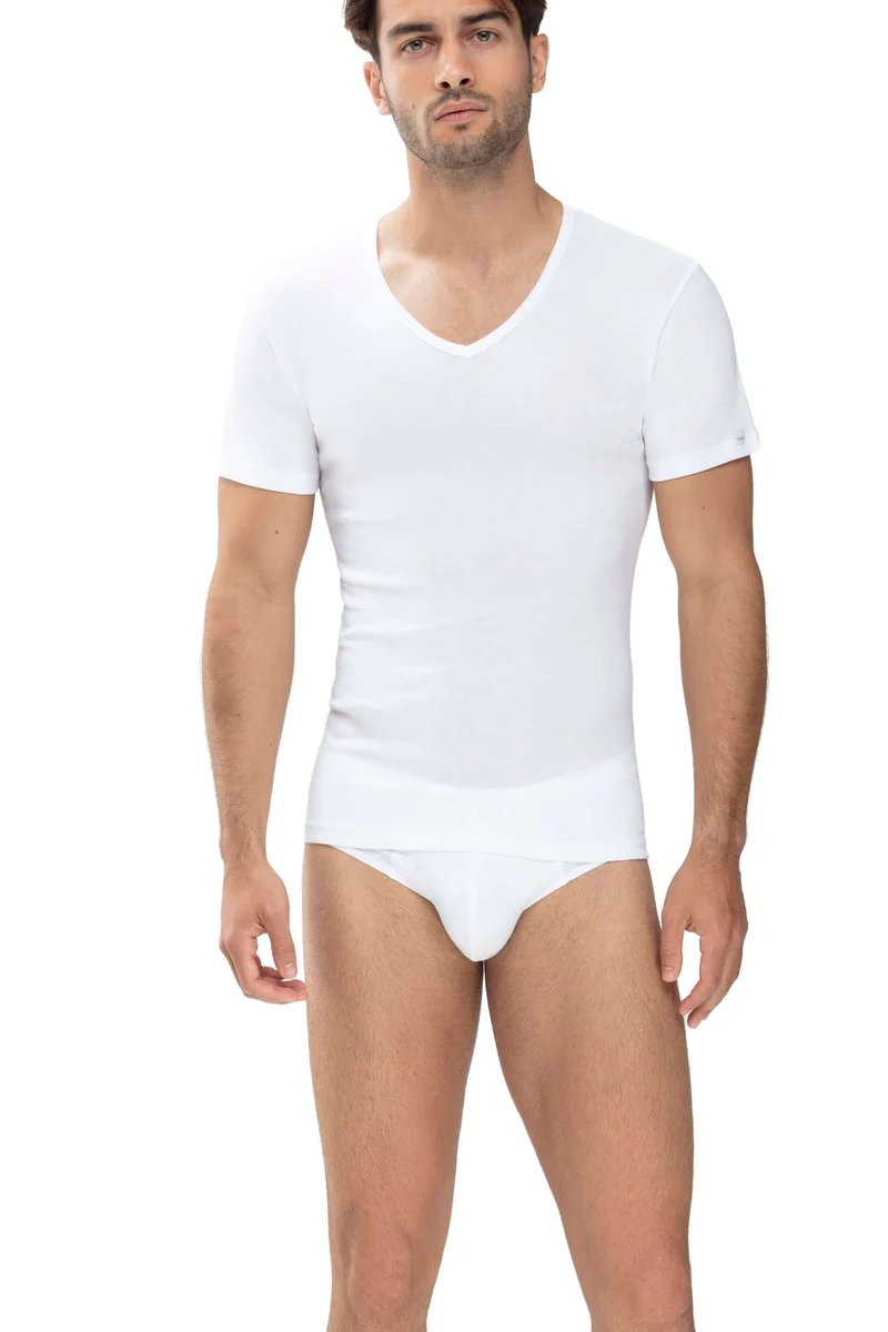 Mey Shirt V- Hals Noblesse Heren 2807 101 weiss