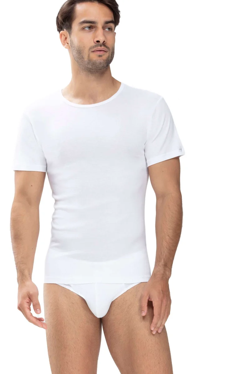 Mey Shirt Korte Mouw Noblesse Heren 2806 101 weiss