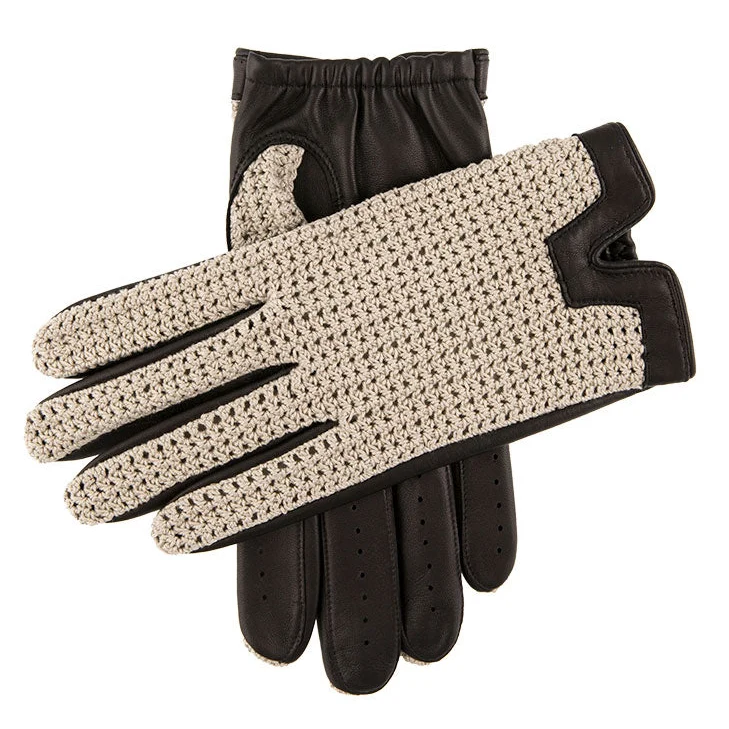 Gants de conduite Heritage en cuir à dos crochet pour hommes