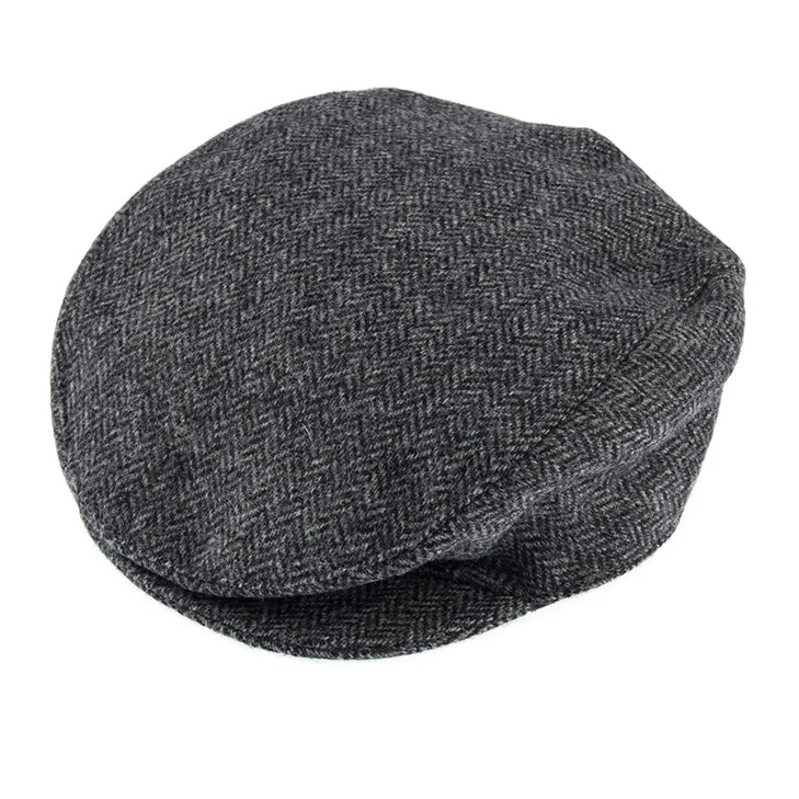 Casquette plate en tweed à chevrons Abraham Moon pour hommes