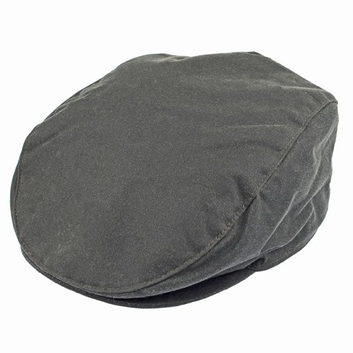 Casquette plate en coton ciré pour homme