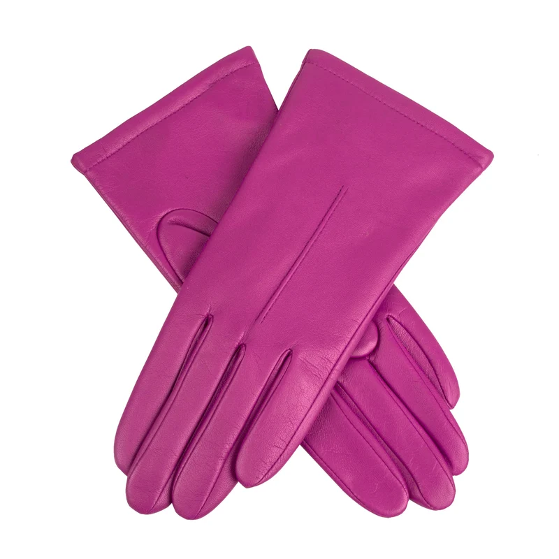 Gants en cuir doublés à un seul point pour femmes