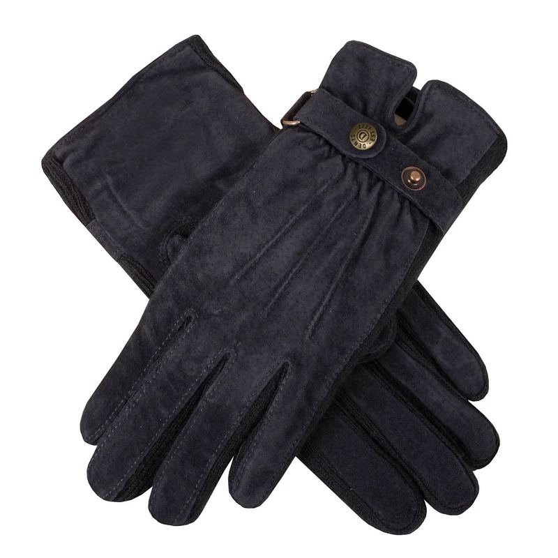 Gants en daim doublés de molleton à trois points pour femmes