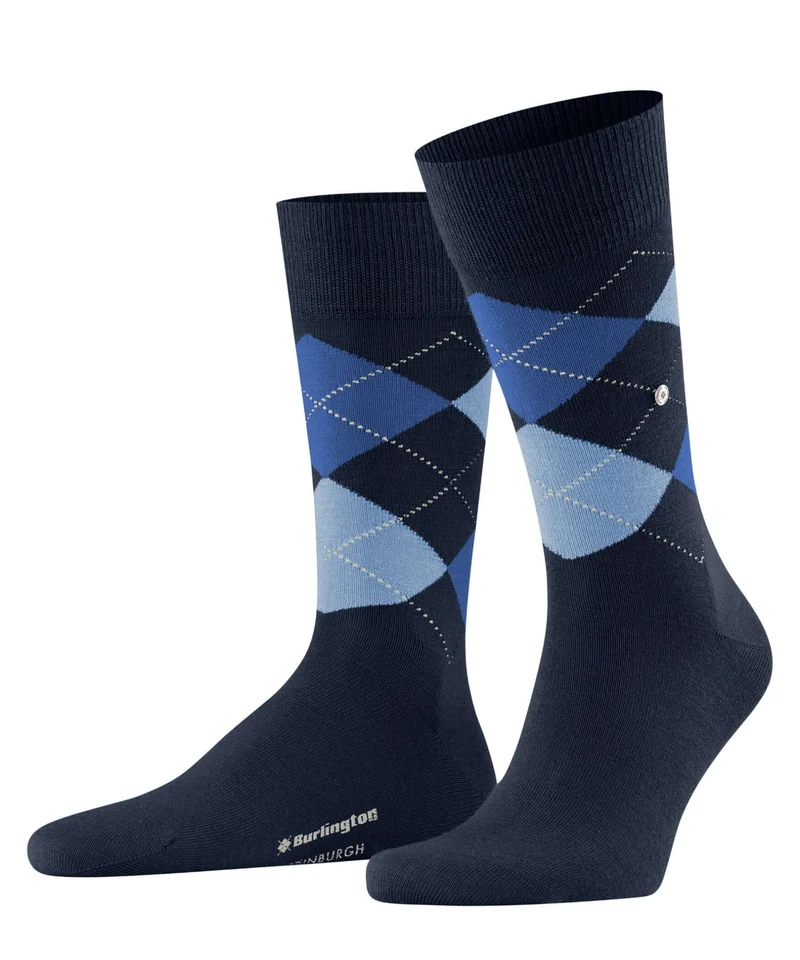 Burlington Edingburgh Sokken Heren 21125 6120 marine