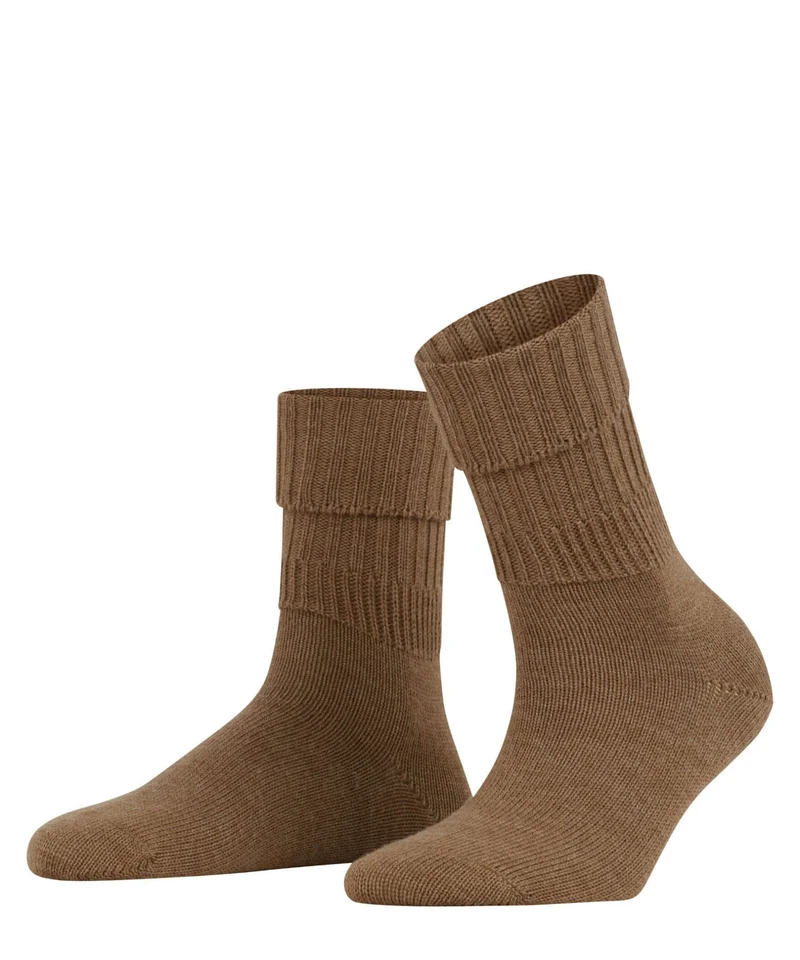 FALKE Rib Omslag Damessokje 47520 5410 nutmeg mel
